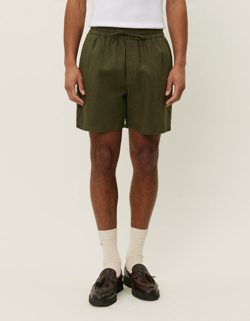 Otto Linen Shorts | Olive Night
