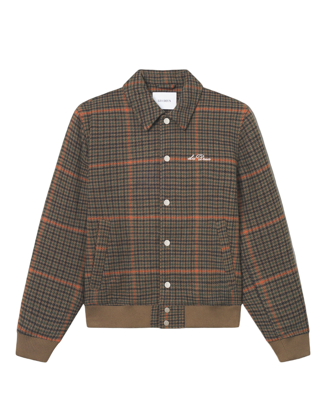 Varsity Houndstooth Jacket | Teak Brown
