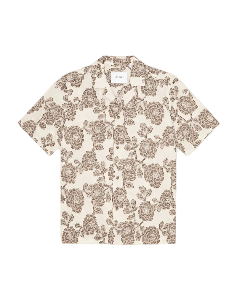 Lesley Flower Jacquard SS Shirt | Ivory – Cowboys and Astronauts