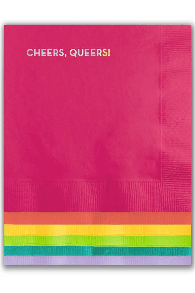 "Cheers, Queers" Pride Napkins