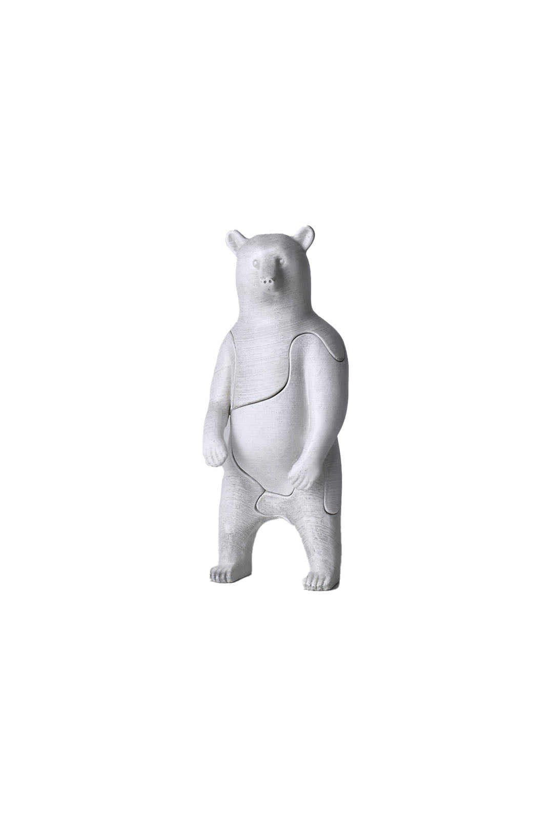 3D Art Object & Puzzle - White Bear