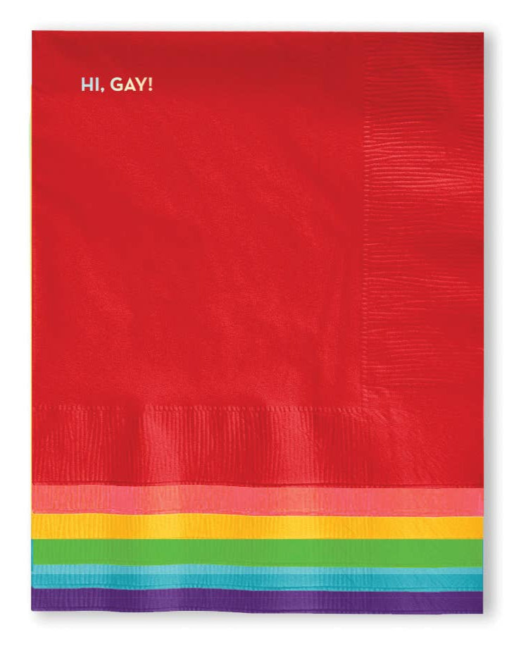 "Hi, Gay!" Pride Napkins