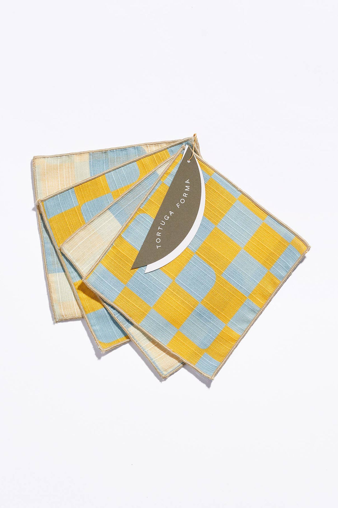 Cocktail Napkins Double Sided Checker Sky