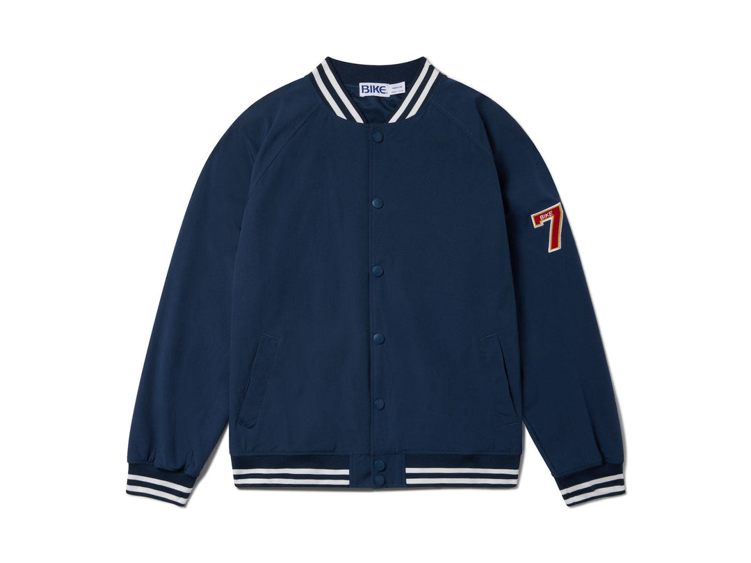 Bike Varsity Bomber Jacket | Navy
