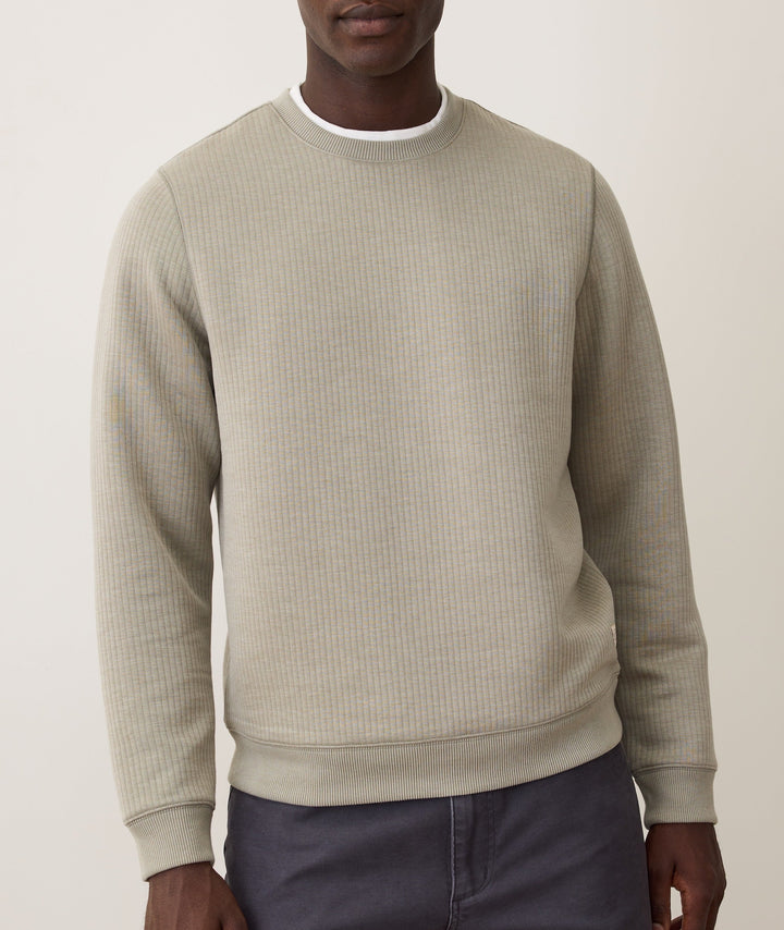 Corbet Quilted Crewneck | Taupe