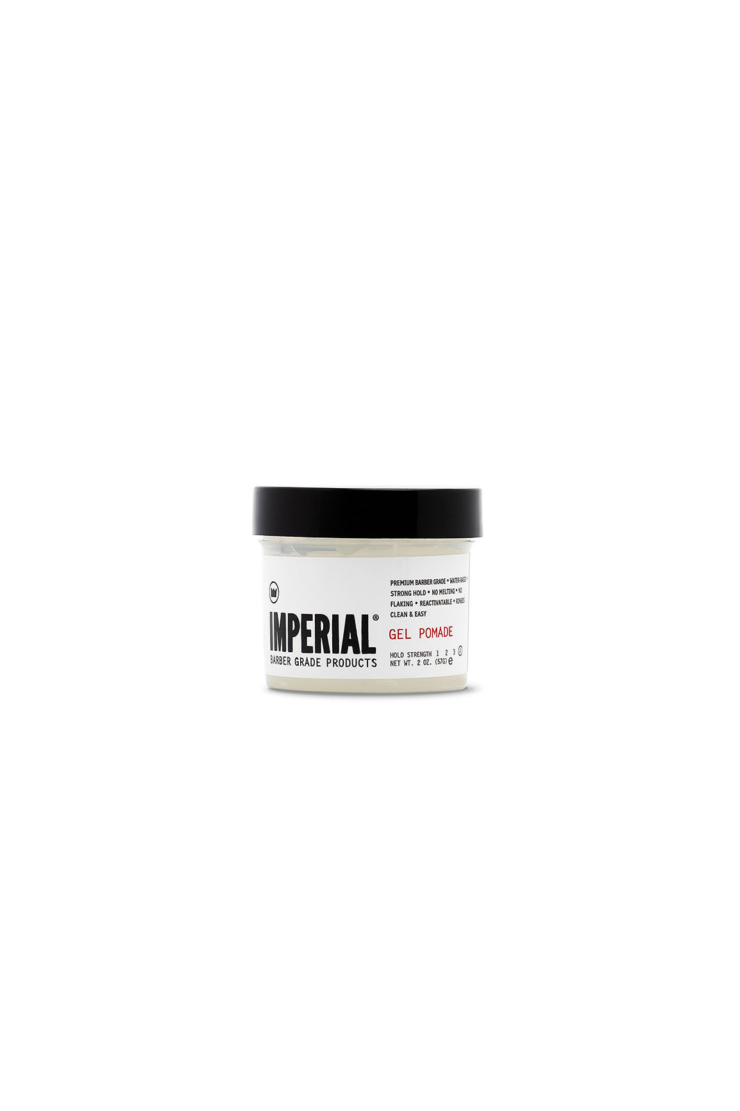 2 oz. container of Imperial Barber Grade Products Gel Pomade. Travel Size.