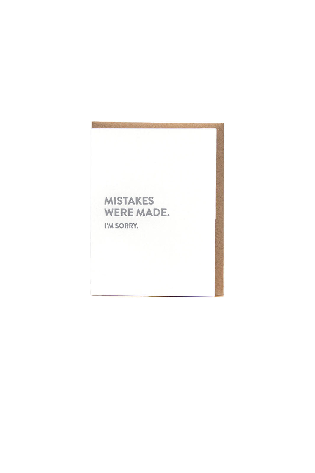 Mistakes Were Made Apology Card