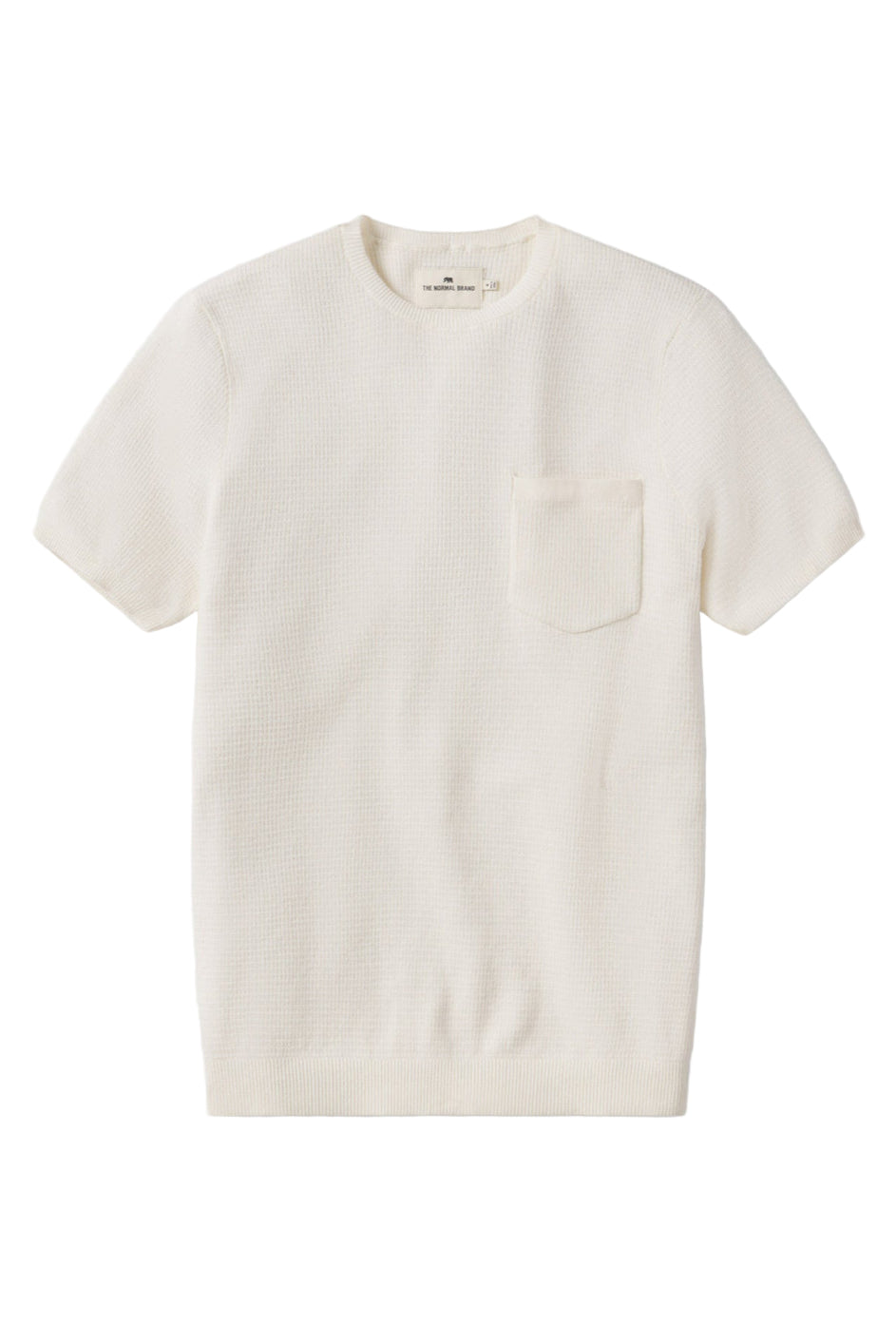 Waffle Knit Sweater Tee | Cream