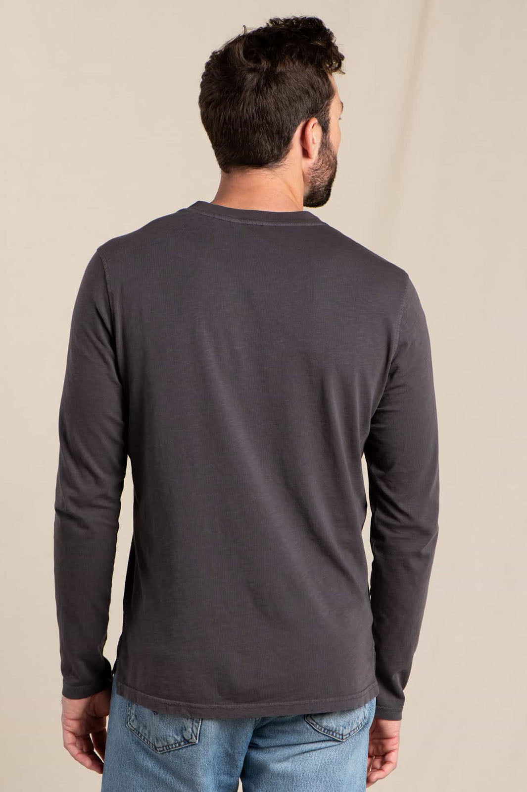 Primo Long Sleeve Henley - Soot Vintage Wash