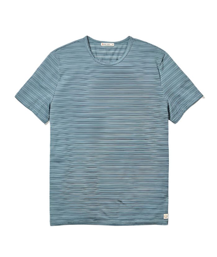 Signature Jacquard Crew Tee | Blue Spruce