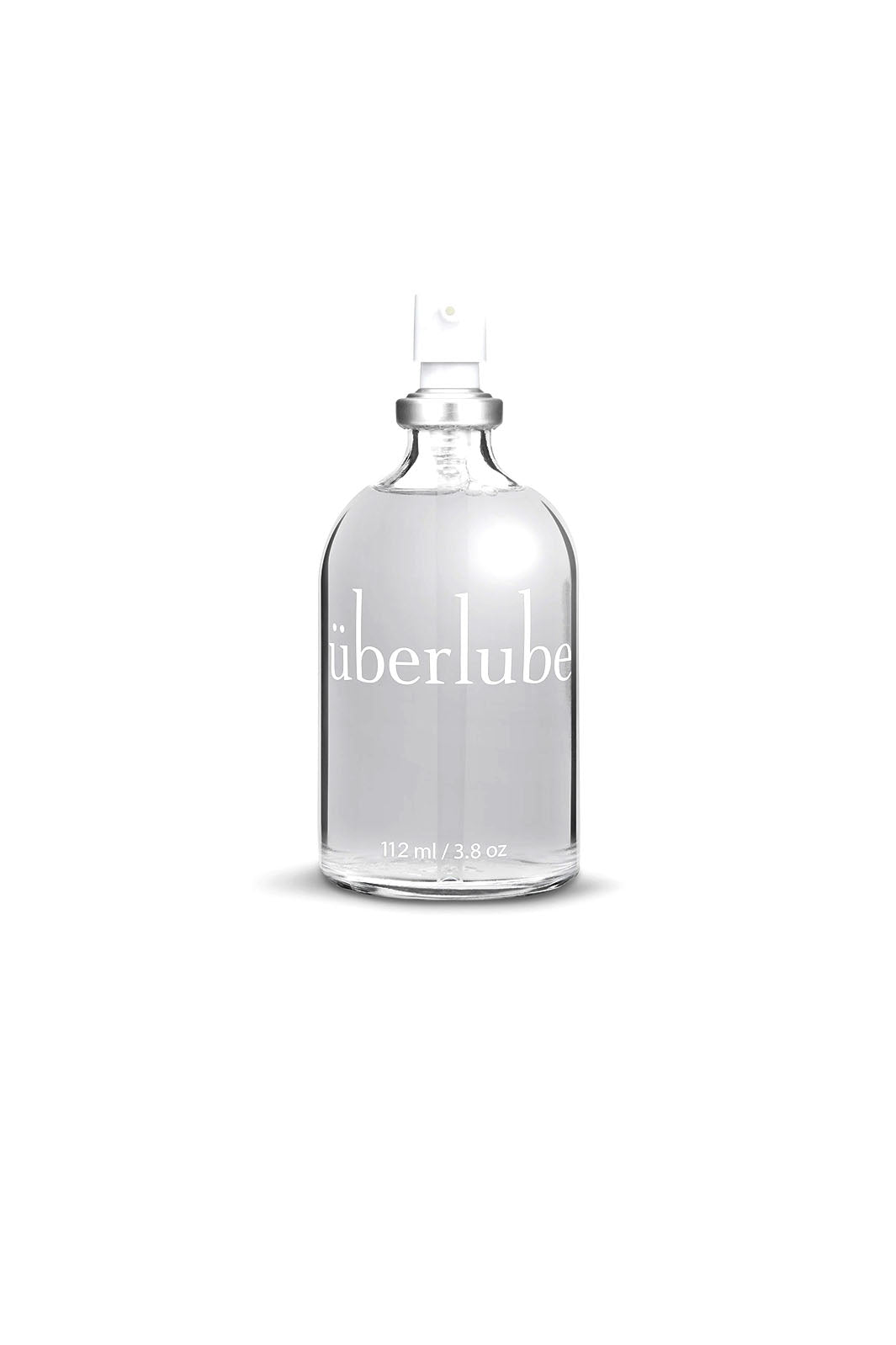 Glass pump bottle of Chicago made silicone lubricant.