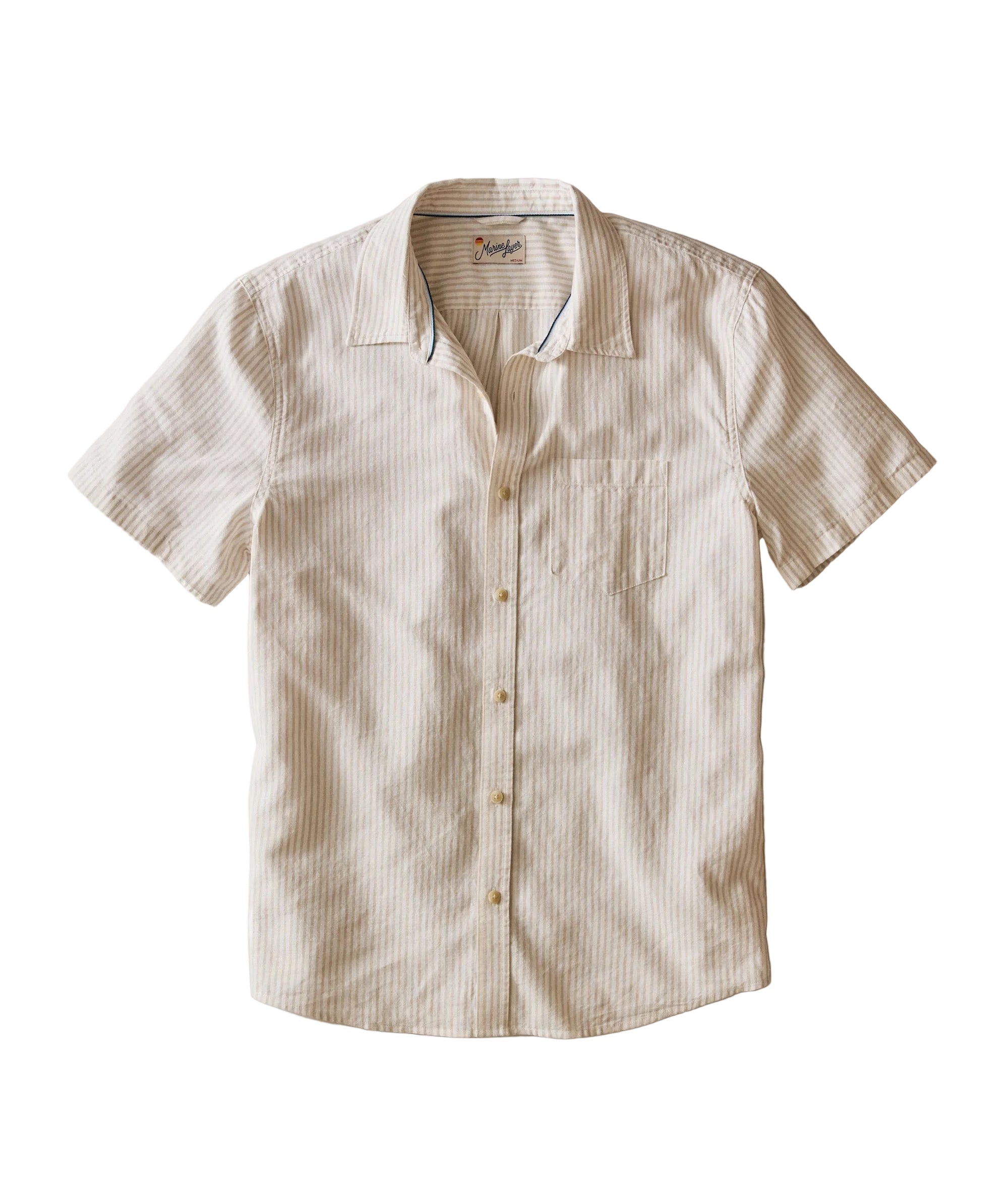 Better Than Linen SS Shirt | Tan Stripe – Cowboys and Astronauts