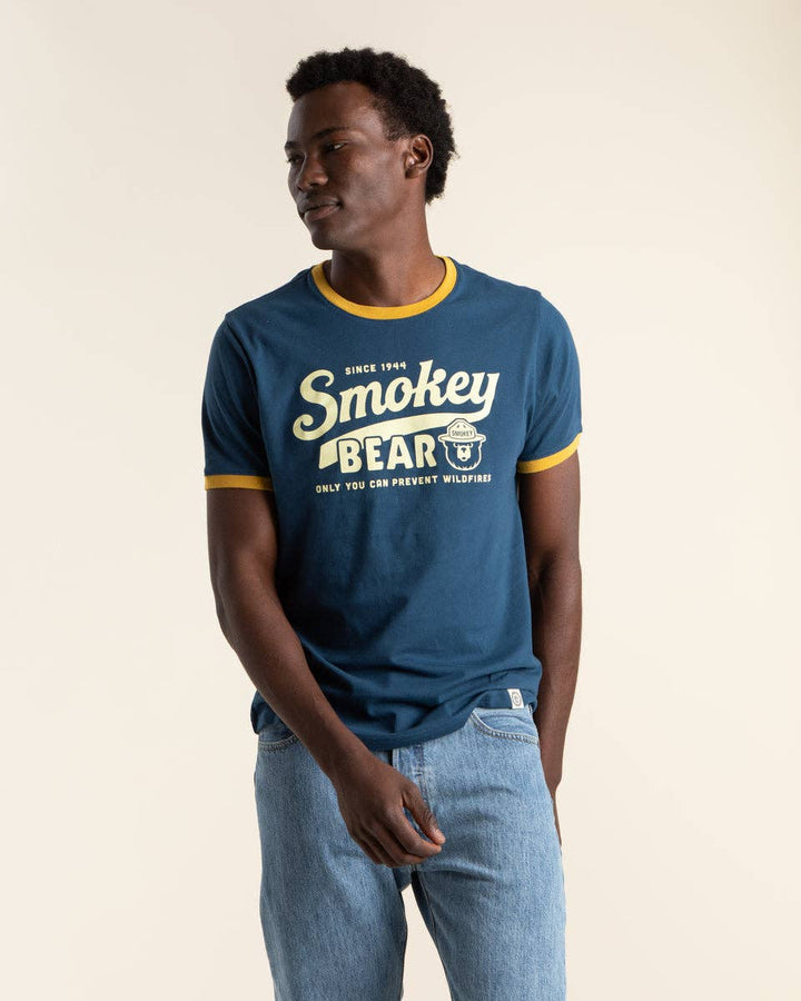 Smokey Script Short Sleeve Ringer Tee