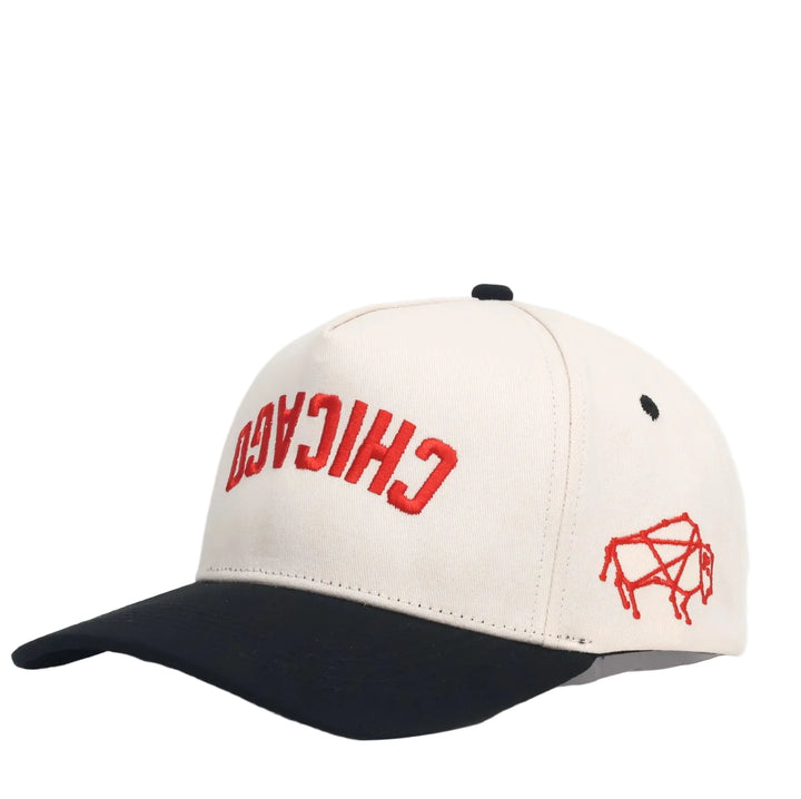 Upside Down CHICAGO Hat | Red & Black
