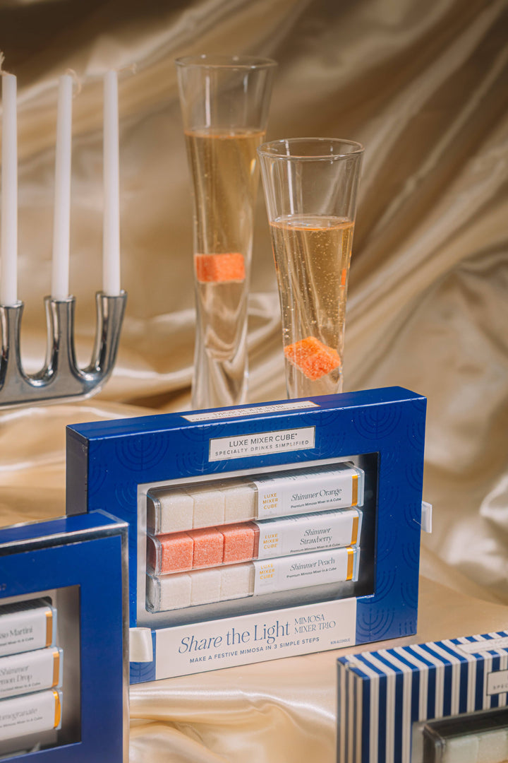 Hanukkah Shimmer Mimosa Mixer Cube Trio