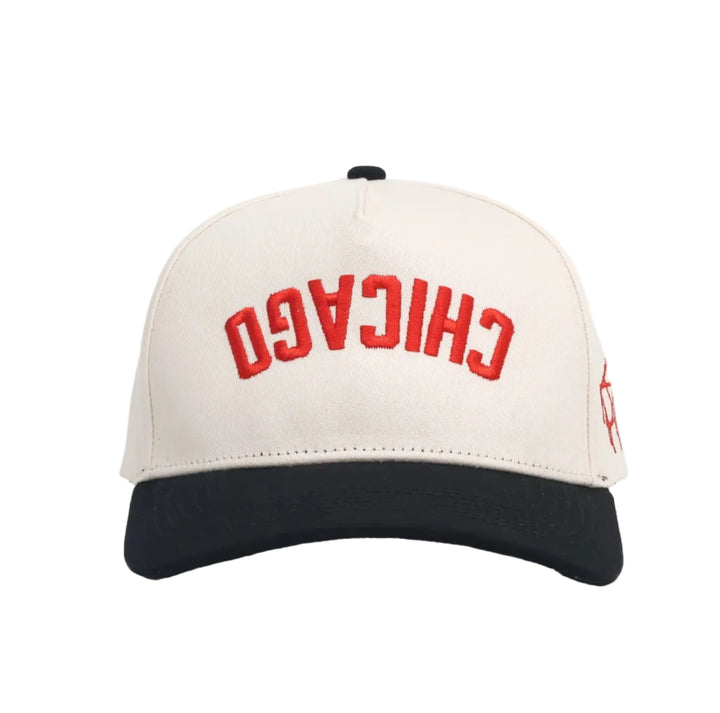 Upside Down CHICAGO Hat | Red & Black