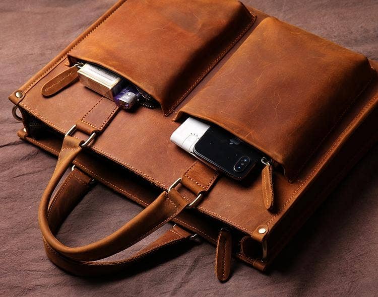 The Dagmar Leather Briefcase | Messenger Bag