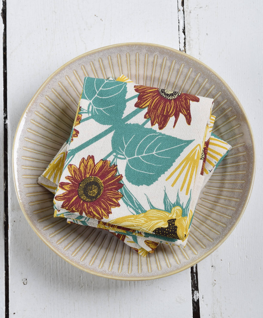 Organic Cotton Sunflower Napkins - 20" x 20" - Set of 4
