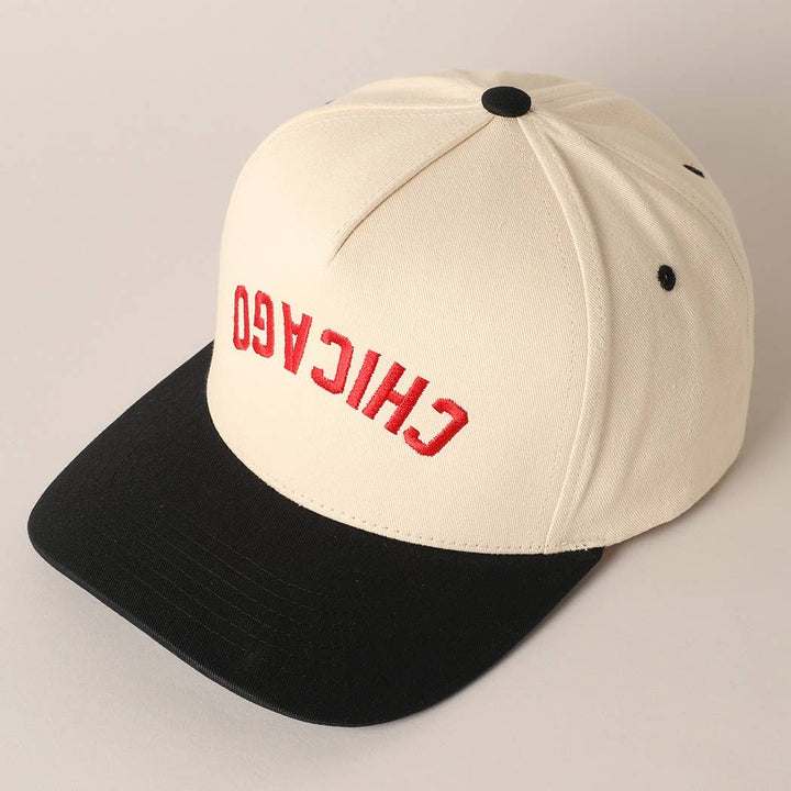 CHICAGO - Upside Down Baseball Cap (Red/Black)