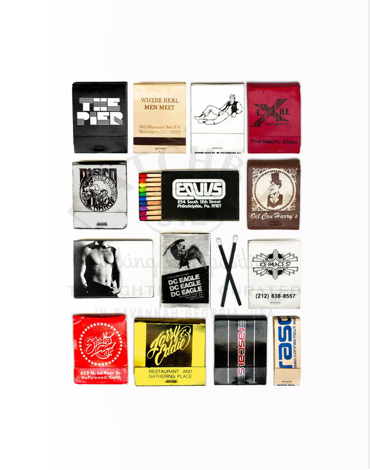 Gay Bars Vintage Matchbook Collage