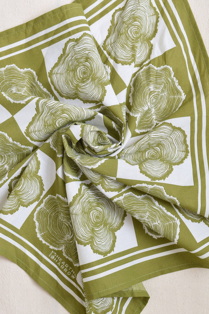 Tree Ring Bandana | Olive Green