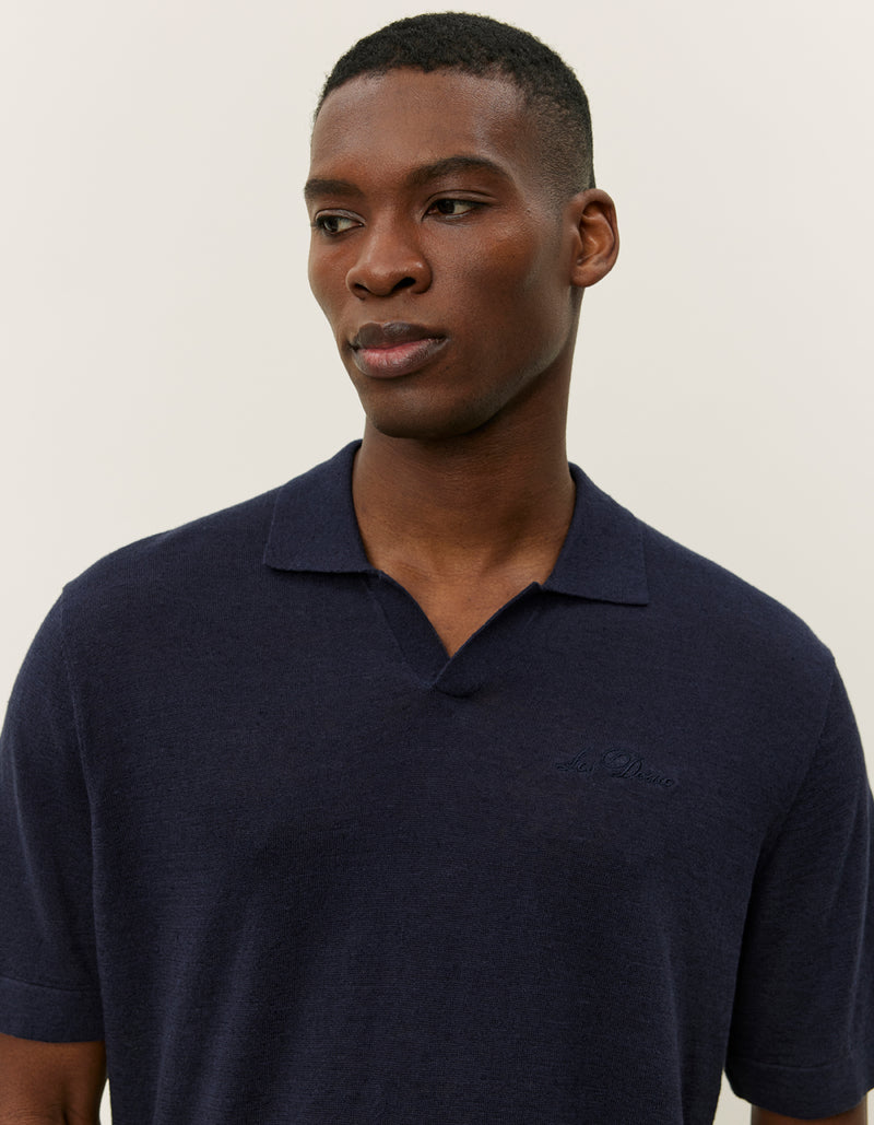 Emmanuel Knit Polo | Dark Navy