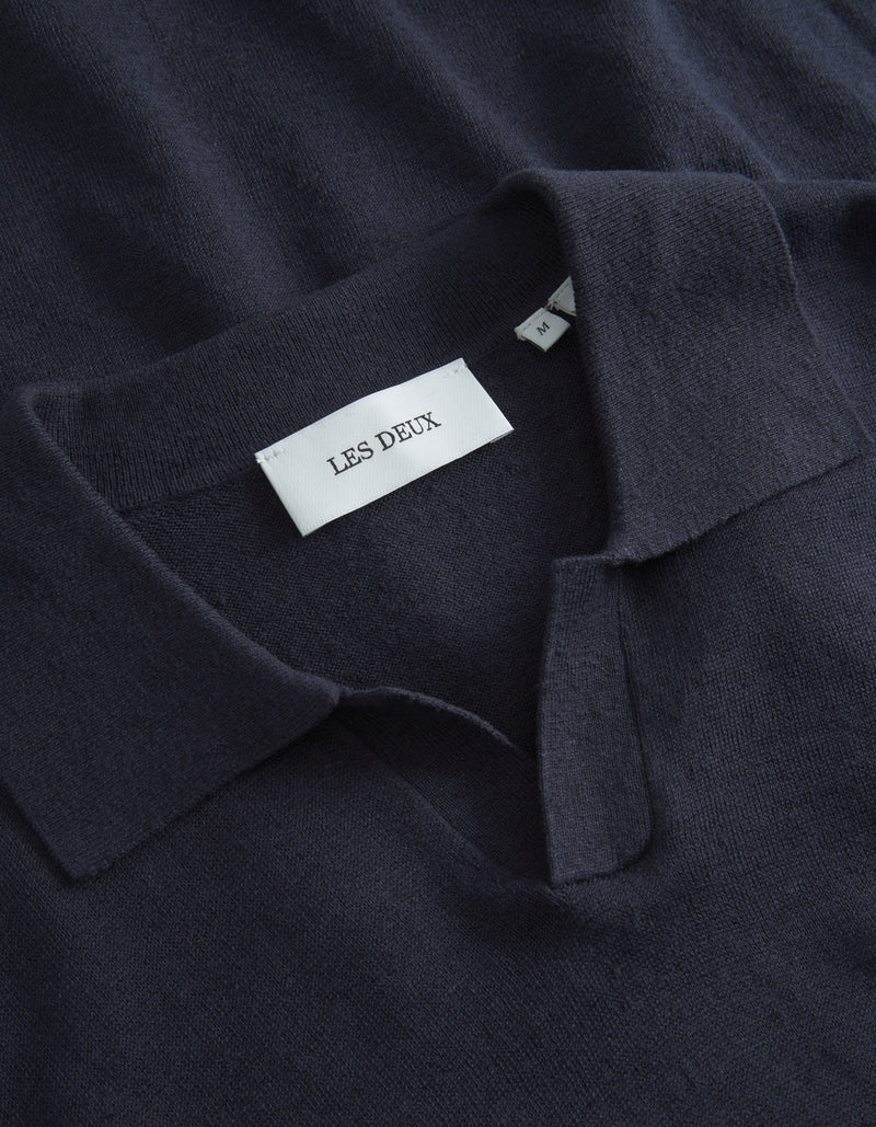 Emmanuel Knit Polo | Dark Navy
