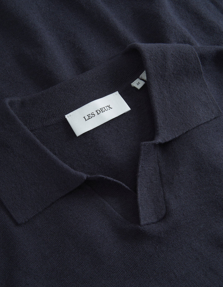 Emmanuel Knit Polo | Dark Navy