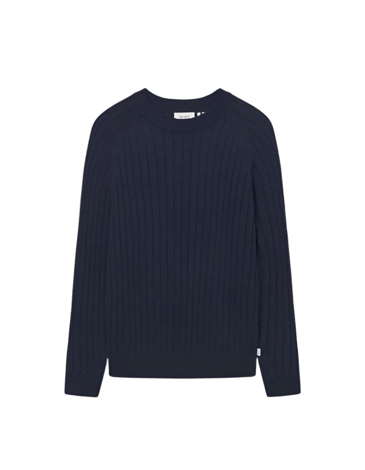 Fabian Linen Crewneck Knit | Dark Navy