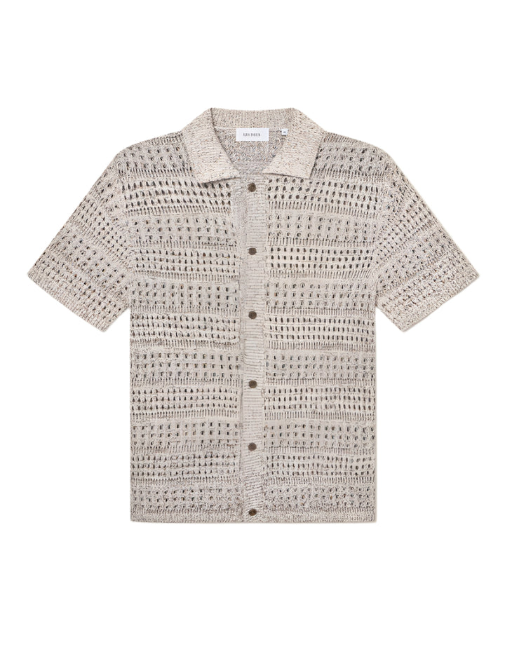 Elvin Structure Knitted SS Shirt | Light Sand