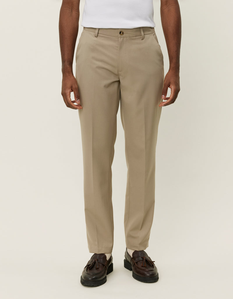 Como Reg Solid Suit Pants | Dark Sand