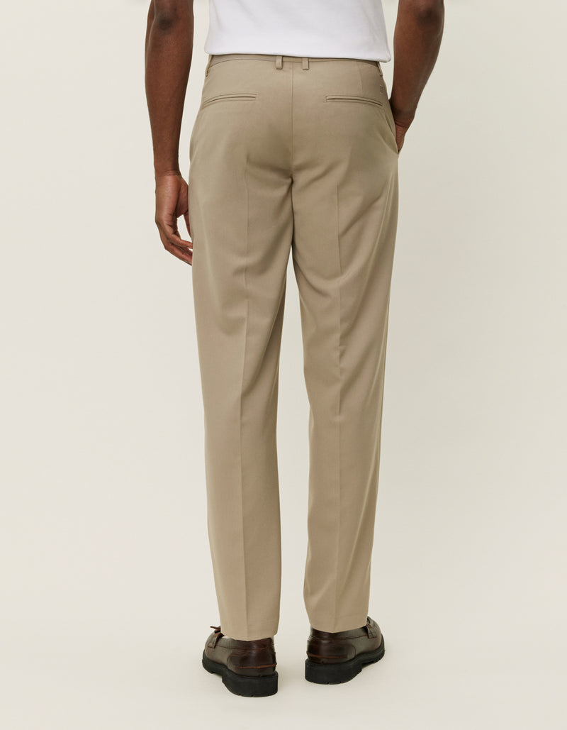 Como Reg Solid Suit Pants | Dark Sand