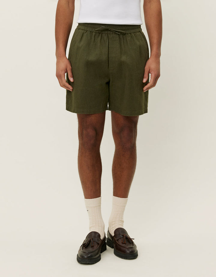 Otto Linen Shorts | Olive Night