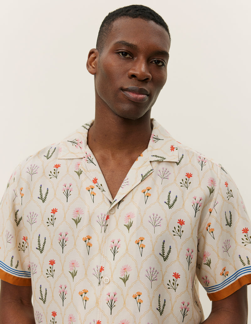 Lukas AOP Wild Flowers SS Shirt | Light Ivory