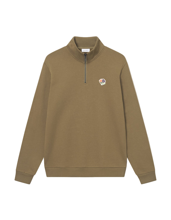 Felipe Patch Half-Zip Sweatshirt | Olive