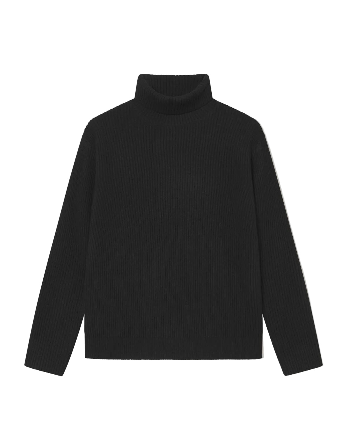 ENNOY Merino Wool Sweater Black Custom Fitted Heavy Merino Sweater 
