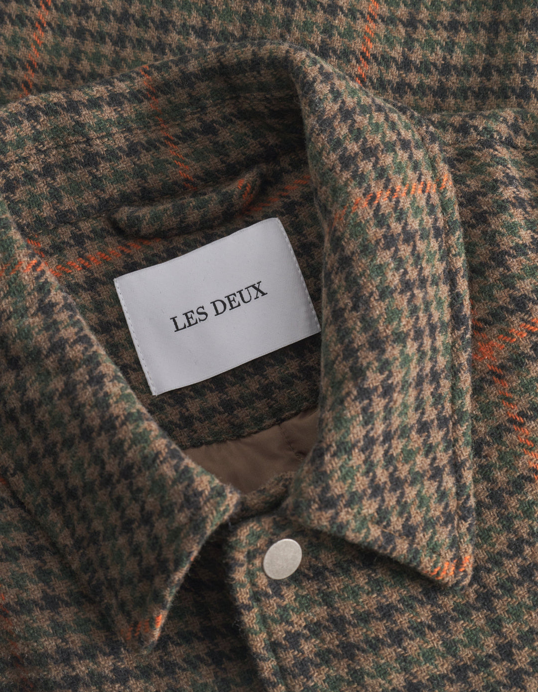 Varsity Houndstooth Jacket | Teak Brown