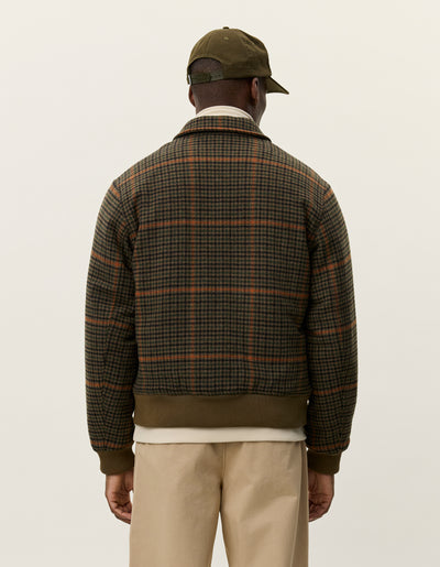 Varsity Houndstooth Jacket | Teak Brown