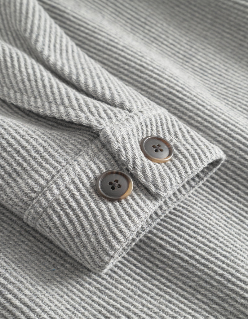Nash Twill Wool Jacket | Grey Melange