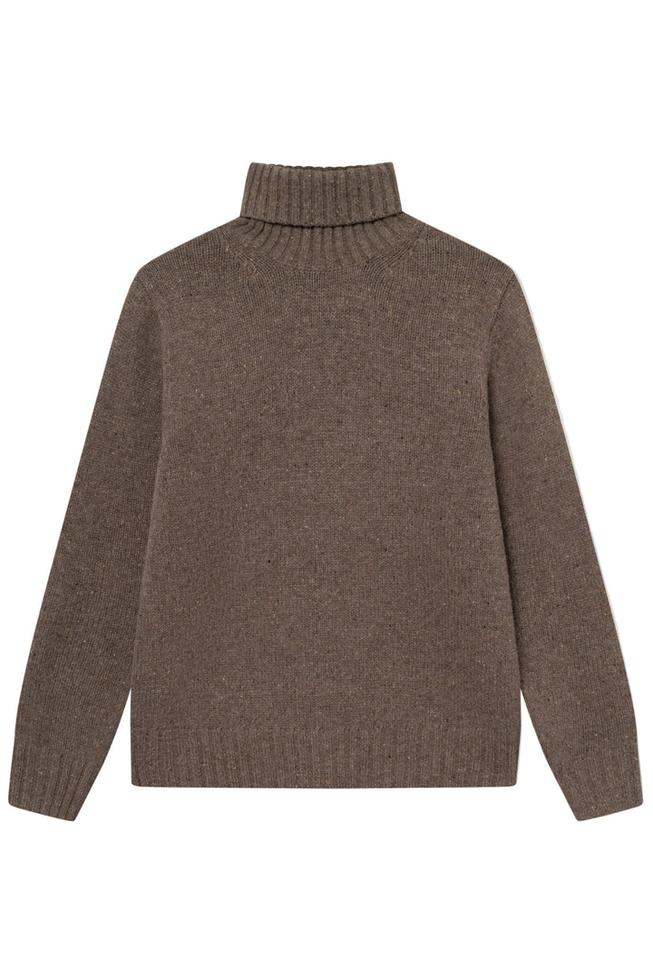 Gary Fleck Rollneck Jumper | Mountain Grey Brown