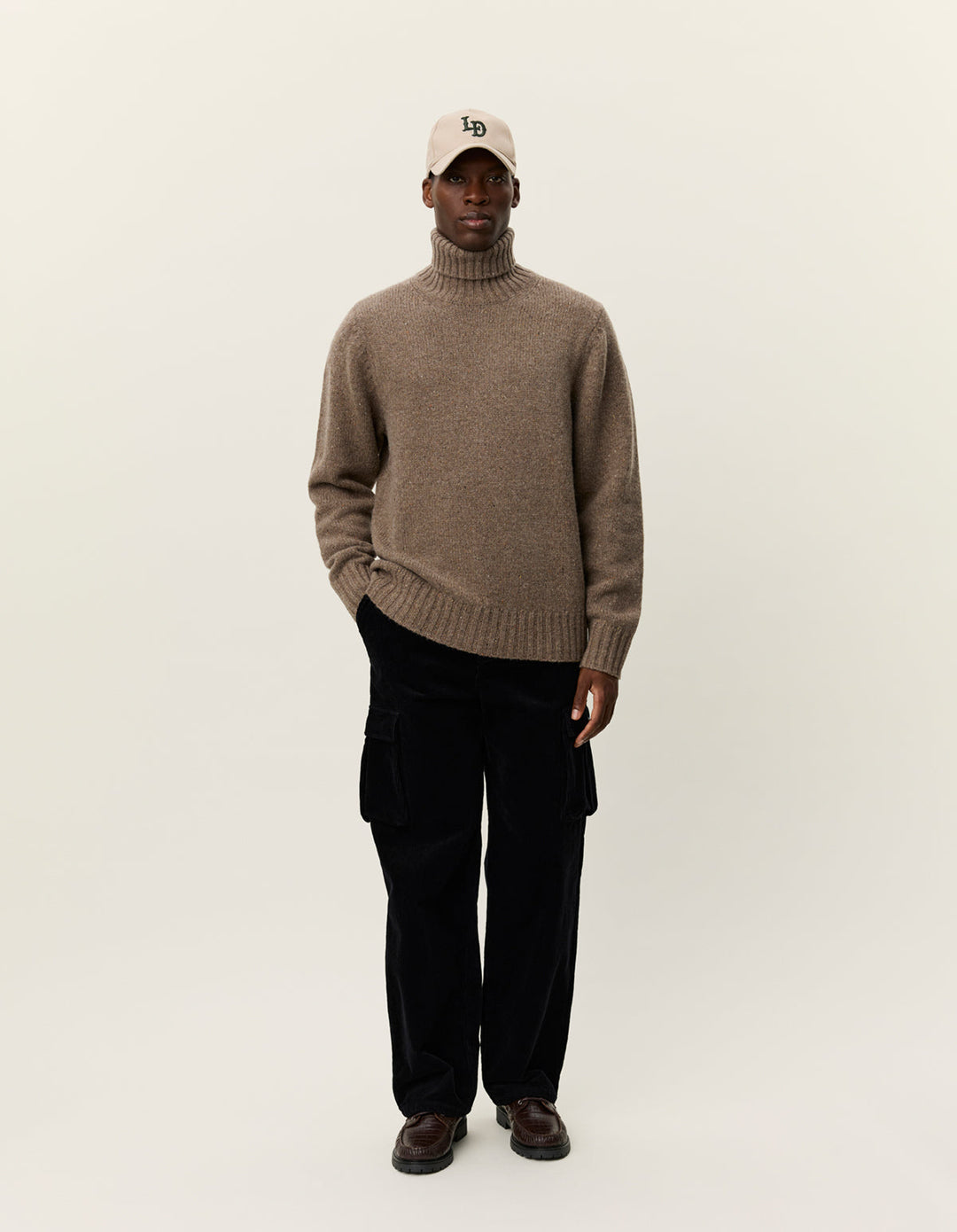 Gary Fleck Rollneck Jumper | Mountain Grey Brown