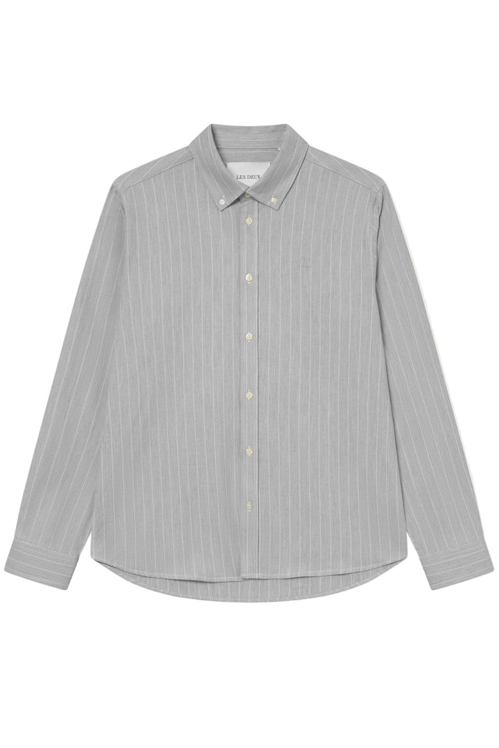 Desert Reg Stripe Shirt | Grey Malange