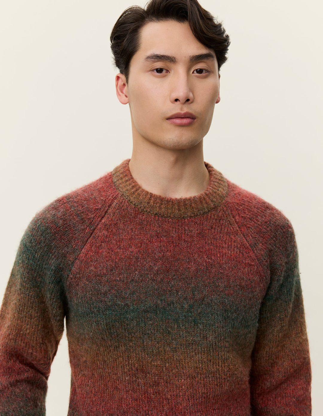 Brad Gradient Knit Jumper | Dark Clay Orange