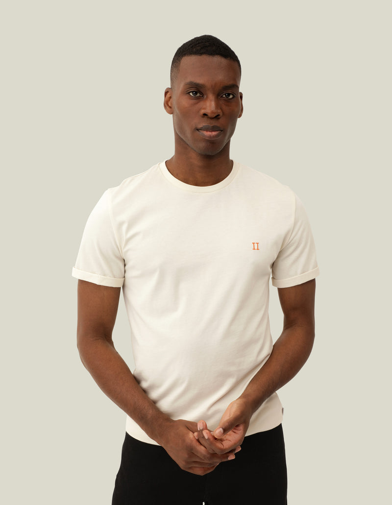 Norregaard Contrast Tee | Ivory & Orange