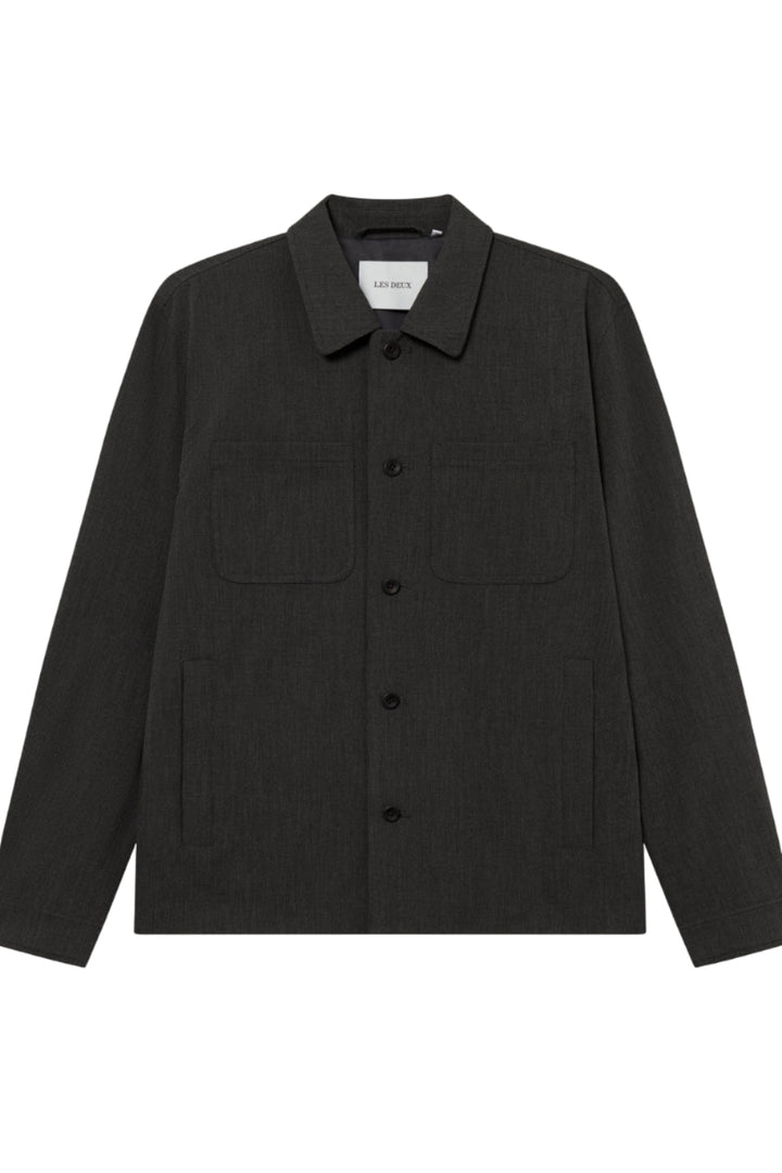 Marseille Textured Jacket | Dark Grey Melange