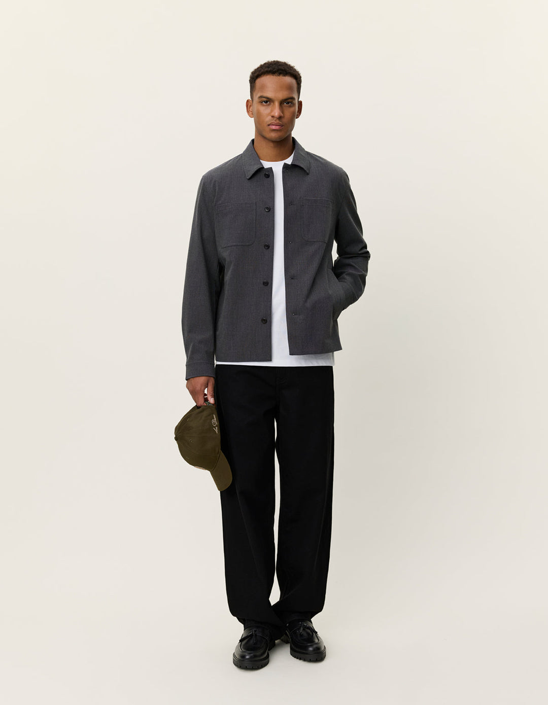 Marseille Textured Jacket | Dark Grey Melange