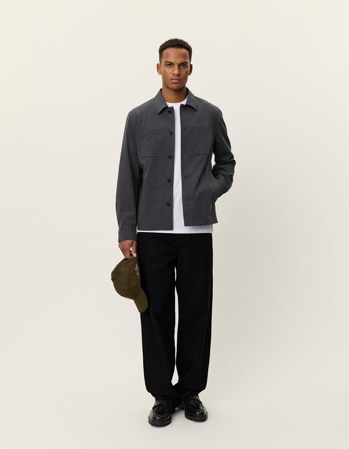 Marseille Textured Jacket | Dark Grey Melange