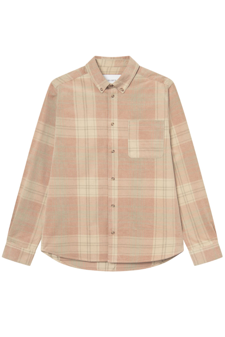 Kash Check Corduroy Shirt | Dark Sand