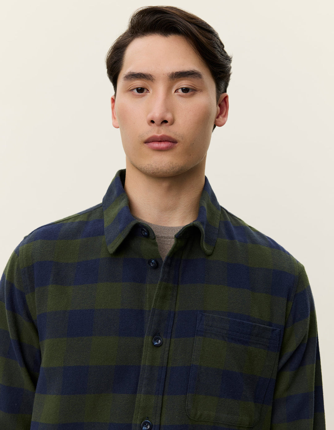 Lennon Buffalo Check Overshirt | Dark Navy