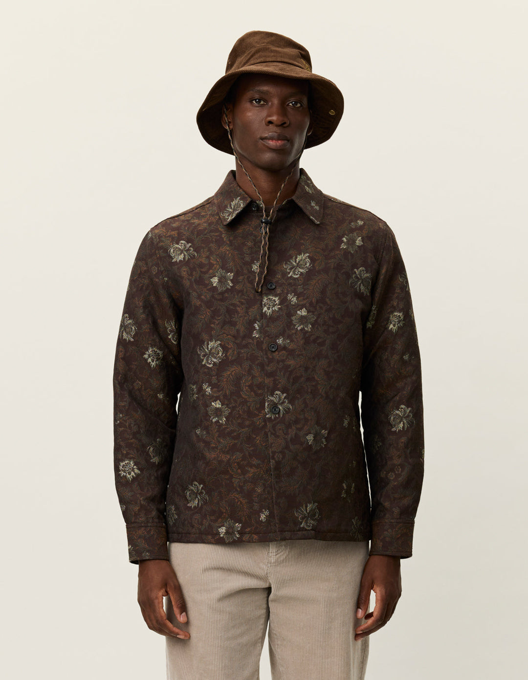 Kaleb Flower Jacquard Overshirt